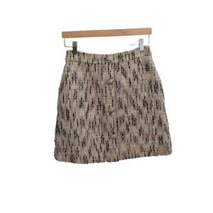 Gal Meets Glam Paige Tweed A Line Skirt 2 US Multicolor Button